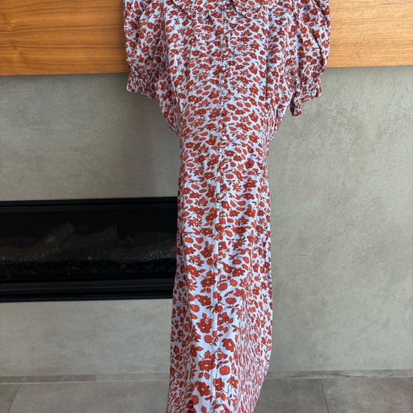 NWT Madewell Collared Puff-Sleeve Mini Dress in Piccola Floral, Size 6 - Picture 12 of 16